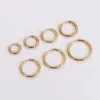 303 Stainless Steel Circle Electroplating No Inlaid Golden Plated Simple Style Plating Gold Earrings