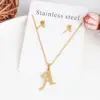 Wholesale Classic Style Letter Stainless Steel Alloy Plating Earrings Necklace