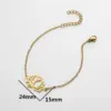 PVD Coated 18K Gold Real Gold Plated Leaf Star 201 Stainless Steel Fashion Waterproof Non Tarnish 201 Stainless Steel Bracelets