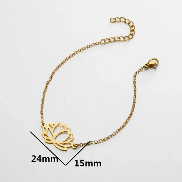 PVD Coated 18K Gold Real Gold Plated Leaf Star 201 Stainless Steel Fashion Waterproof Non Tarnish 201 Stainless Steel Bracelets