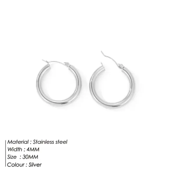 Vacuum Plating Real Gold Plated Geometric 304 Stainless Steel Fashion Waterproof Non Tarnish Earrings