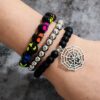 oly-d5b25c47a447d304233375ee19e9afea Wholesale Dark Style Hand Ornaments Personalized Skull Beaded Bracelets Skull Hand Web Bracelets Trendy