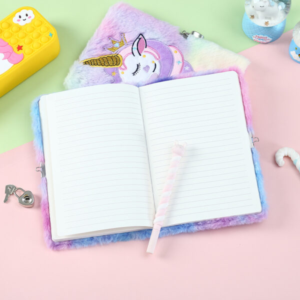 Wholesale Children's Diary with Lock Cartoon Unicorn A5 Notebook