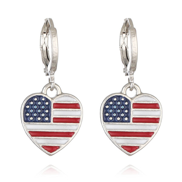 oly-d5cadce539844c76bf2ccc98a7801f57 Wholesale National flag heart earrings