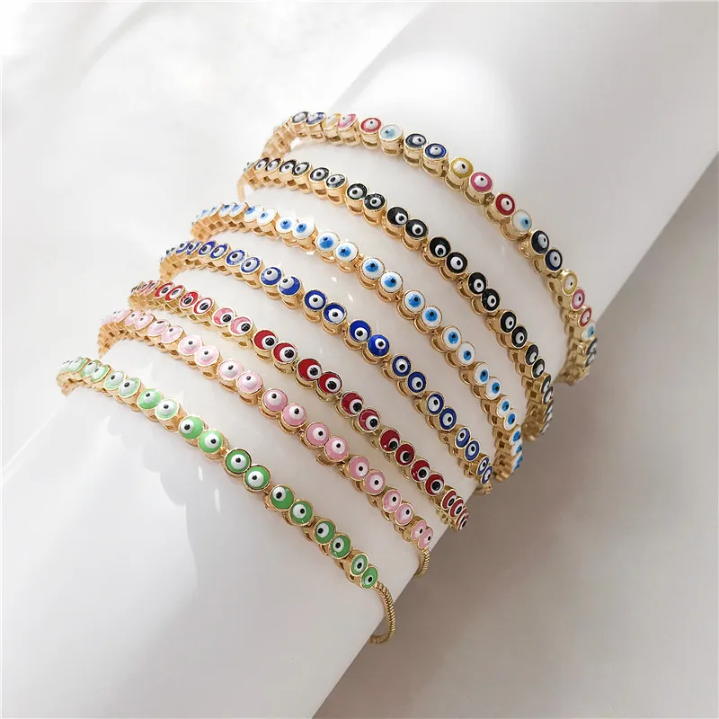 Wholesale Copper Stoving Varnish Geometric No Inlaid Copper Bracelets