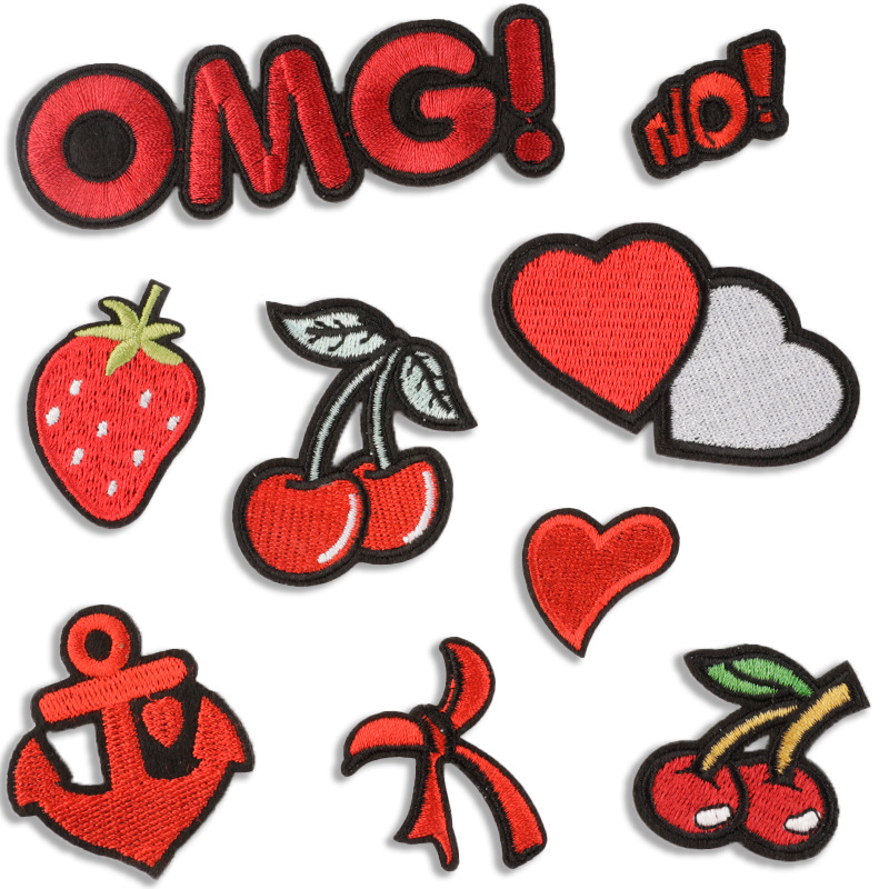 Wholesale Computer Embroidery English Love Patch Patch Shoes and Hats Lage Aessories Aessories Aessories Decorative Embroidery Cloth Patch
