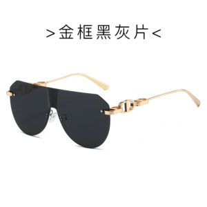 Gold framed black and gray pieces