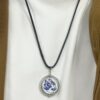 oly-d5ce3c6abf2b5d85e444f8cc8af5bb12 Wholesale Blue Rose Rotating Pendant Necklace