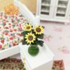 Wholesale 1:12 DOLLHOUSE DOLLHOUSE mini model handmade ob11 plant green porcelain bottle sunflower flower arrangement pot