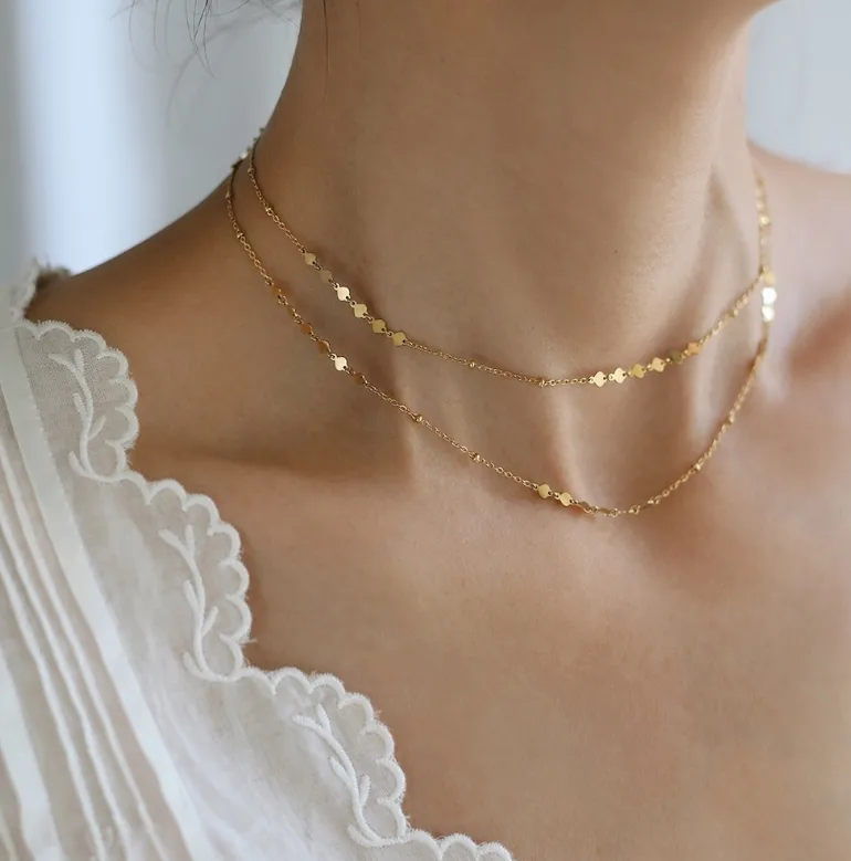 Wholesale 304 Stainless Steel Solid Color PVD Coated 18K Real Gold Plated Simple Style Waterproof Non Tarnish Plating Cable Chain Lobster Trigger Clas