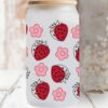 Wholesale Pink Strawberry Bow 16oz Cup UV DTF Wrap