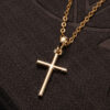 Wholesale European and American cross-border jewelry personalized fashion cross pendant necklace retro versatile men's and women's necklace clavicle chain
