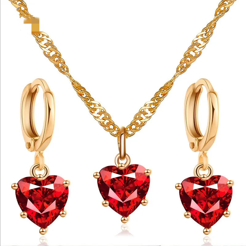 Wholesale Simple Style Heart Glass Copper Artificial Gemstones