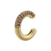 Wholesale 1 Pair Elegant Luxurious Shiny C Shape Plating Inlay Copper Zircon 18k Gold Plated Ear Cuffs