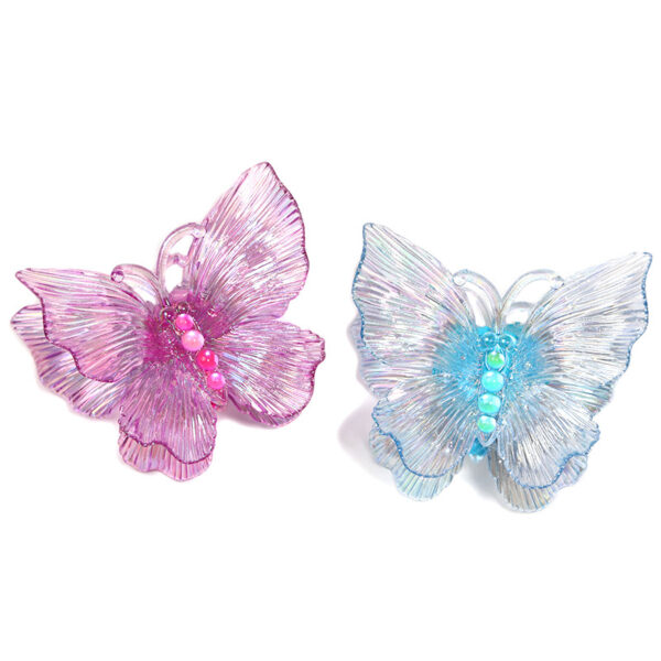 oly-d5f1b7a5fa06b813870e0853631f2dee Wholesale 3D iridescent gradient butterfly through-hole beaded resin butterfly hollow DIY jewelry wing accessories