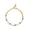 Wholesale Vacuum Plating 18K Gold Plated Birthstone 304 Stainless Steel Elegant Classical Lady 304 Stainless Steel Lobster Trigger Clasp Closure Bracelets