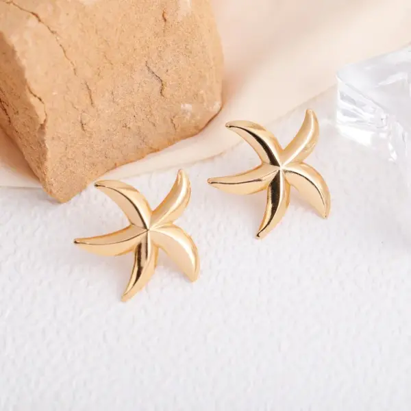 Wholesale 1 Pair IG Style Marine Style Tortoise Starfish 304 Stainless Steel Drop Earrings Ear Studs