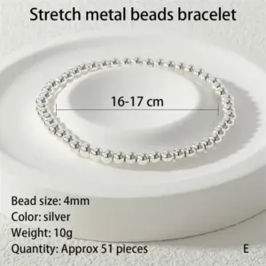 BR0840-White silver-4mm