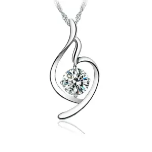 White Diamond [Single Pendant]] / White gold color