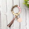 Wholesale Leopard Print Wooden Beads Silicone Beads Bracelet Keychain