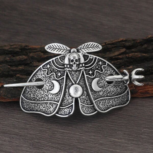 oly-d614d49484bd9b24bdd35bbed2f04fdc Wholesale Cross-Border European and American Retro Style Moth Sun and Moon Carved Pattern Hairpin Jewelry Gothic Punk Stylish Exaggerated Hair Accessories