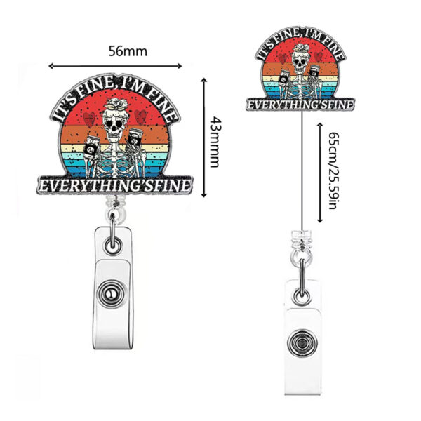 Wholesale Acrylic DIY Patch Telescopic Badge Clip