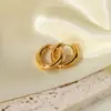 PVD Coated Real Gold Plated 18K Gold Color Block Solid Color 201 Stainless Steel IG Style Waterproof Non Tarnish Hoop Earrings