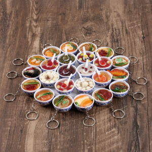 4cm blue and white porcelain bowl-random style / Key chain