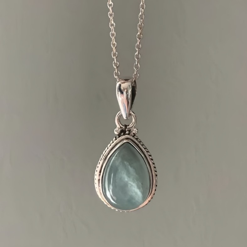 Wholesale Cross-Border New Style Bohemian Retro Style op-Shaped Inlaid Rhinestone Fashion Pendant Necklace