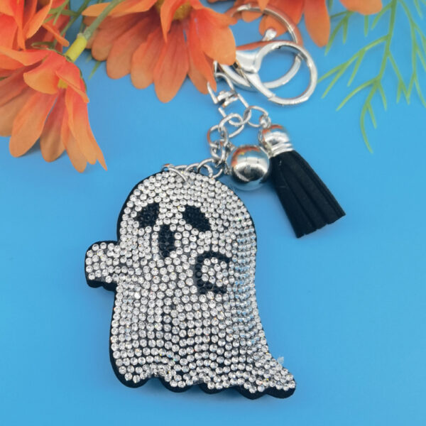 oly-d626cbc5c1e948f7270121269b7b60ba Wholesale Diamond studded Ghost Ghost Head Keychain