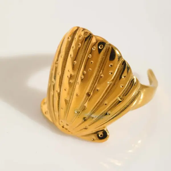 Wholesale Jewelry IG Style Simple Style Commute Geometric Starfish 304 Stainless Steel 18K Gold Plated Open Rings