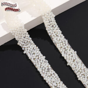 1 white rice beads / 1.5cm double-layer hot melt adhesive, colorful 3mm rice bead adhesive strip