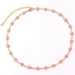 Pink Necklace / 18K