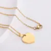 Wholesale Ion Plating (IP) 18K Gold Plated Heart Shape 304 Stainless Steel Sweet Simple Style Waterproof Non Tarnish 304 Stainless Steel Pendant Necklace