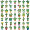 Wholesale 50 Holographic Cartoon Cactus Graffiti Stickers to Decorate iPad Luggage Notebook DIY Waterproof Cross-Border Batch