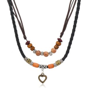 Bronze peach heart pendant