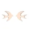 Wholesale PVD Coated Real Gold Plated Mermaid Stainless Steel Simple Style Waterproof Non Tarnish Earrings
