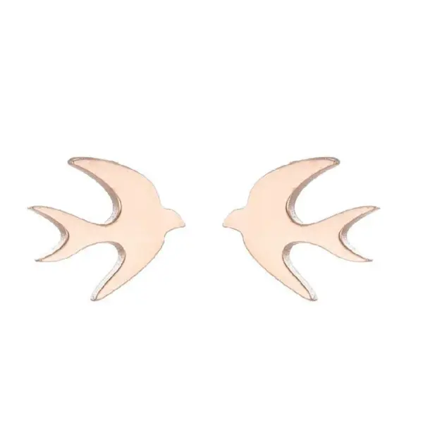 Wholesale PVD Coated Real Gold Plated Mermaid Stainless Steel Simple Style Waterproof Non Tarnish Earrings