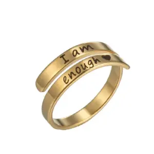 I Am Enough Gold / Adjustable Opening