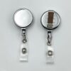 Wholesale 28mm32mm metal keychain retractable easy pull zinc alloy certificate easy pull buckle cable