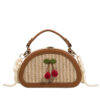 Wholesale Straw bag small cherry shoulder bag crossbody bag