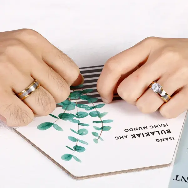 PVD Coated 18K Gold Plated Geometric Titanium Steel Fashion Waterproof Non Tarnish