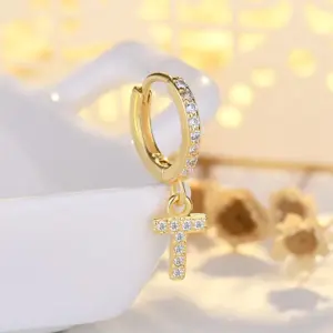 Ear Clip Letters T Only (14K Yellow Gold) / Copper Plating 14K Real Gold