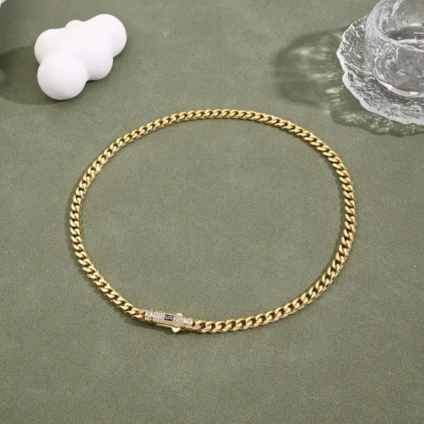 Wholesale Plated 18K Gold Rectangle 304 Stainless Steel Copper Casual Vacation Modern Style Necklace