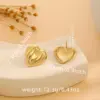 Wholesale 1 Pair Casual Simple Style Streetwear Waves Heart Shape Flower Plating 304 Stainless Steel Ear Studs
