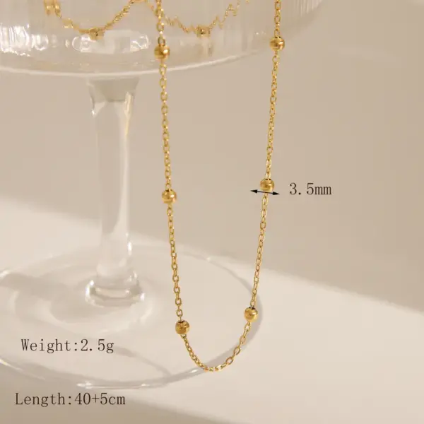 Wholesale Jewelry French Style Simple Style Commute Solid Color 304 Stainless Steel 18K Gold Plated Necklace