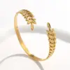 Wholesale Fashion Grain 304 Stainless Steel 18K Gold Plated Stainless Steel Bracelets In Bulk