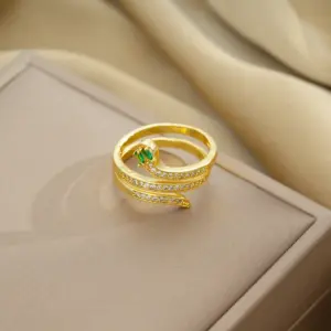 658 Gold Snake Ring