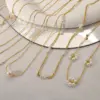 Wholesale PVD Coated 18K Gold Real Gold Plated Round Flower 304 Stainless Steel Fashion Waterproof Non Tarnish 304 Stainless Steel Lobster Trigger Clasp Closure Necklace