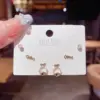 Wholesale Elegant Sweet Butterfly Copper Plating Inlay Zircon Ear Studs